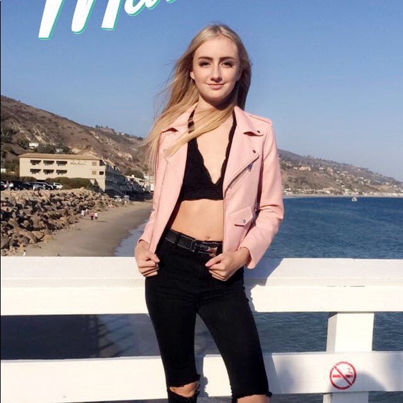 Bubblegum pink leather jacket - Picture 4 of 4